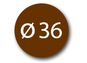 wereinaristea EtichetteAutoadesive aRegistro, diametro 36 MARRONE, in foglietti da 130x165, 12 etichette per foglio PLA130120ma