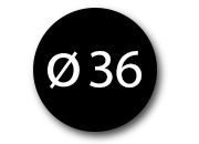 wereinaristea EtichetteAutoadesive aRegistro, diametro 36 NERO, in foglietti da 130x165, 12 etichette per foglio.