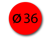 wereinaristea EtichetteAutoadesive aRegistro, diametro 36 ROSSO, in foglietti da 130x165, 12 etichette per foglio PLA130120ro