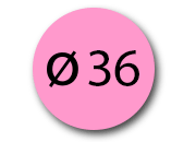 wereinaristea EtichetteAutoadesive aRegistro, diametro 36 ROSA, in foglietti da 130x165, 12 etichette per foglio PLA130120rs