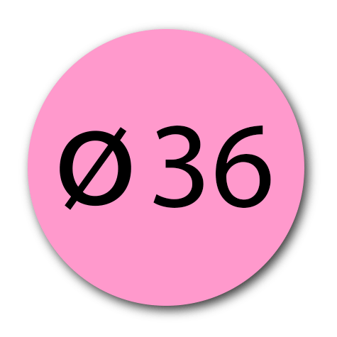 wereinaristea EtichetteAutoadesive aRegistro, diametro 36 ROSA, in foglietti da 130x165, 12 etichette per foglio.