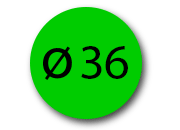 wereinaristea EtichetteAutoadesive aRegistro, diametro 36 VERDE, in foglietti da 130x165, 12 etichette per foglio PLA130120ve