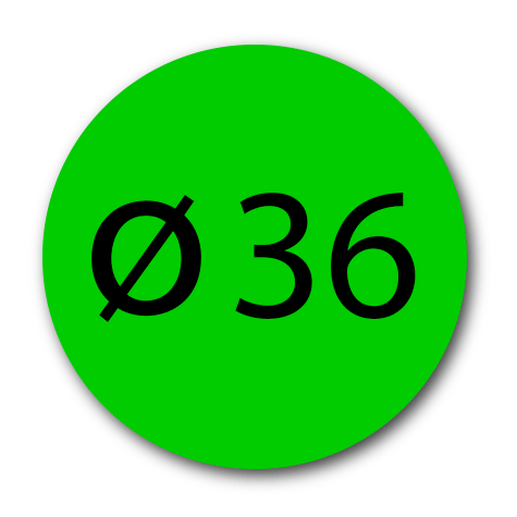 wereinaristea EtichetteAutoadesive aRegistro, diametro 36 VERDE, in foglietti da 130x165, 12 etichette per foglio.