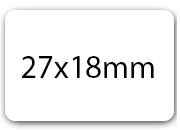 wereinaristea EtichetteAutoadesive . aRegistro . 27x18mm(18x27) Carta BIANCO, in foglietti da 130x165, 30 etichette per foglio pla130320d25