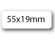 wereinaristea EtichetteAutoadesive aRegistro, 55x19mm(19x55) Carta BIANCO, in foglietti da 130x165, 14 etichette per foglio pla130620d25