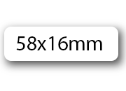 wereinaristea EtichetteAutoadesive aRegistro, 58x16mm(16x58) Carta BIANCO, in foglietti da 130x165, 16 etichette per foglio pla130640d25