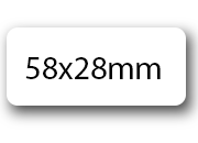 wereinaristea EtichetteAutoadesive aRegistro, 58x28mm(28x58) Carta BIANCO, in foglietti da 130x165, 10 etichette per foglio pla130660d25