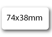 wereinaristea EtichetteAutoadesive aRegistro, 74x38mm(38x74) Carta BIANCO, in foglietti da 130x165, 6 etichette per foglio.