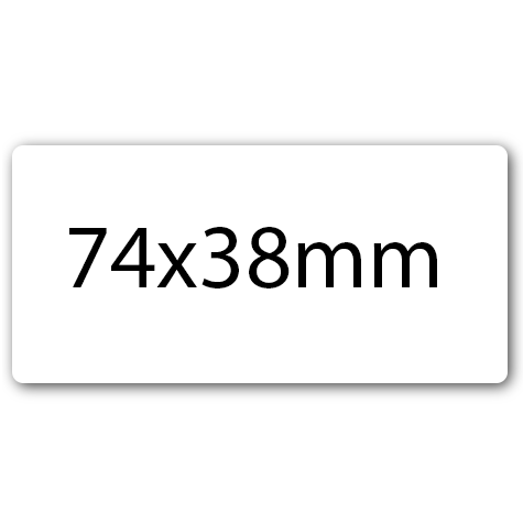 wereinaristea EtichetteAutoadesive aRegistro, 74x38mm(38x74) Carta BIANCO, in foglietti da 130x165, 6 etichette per foglio.