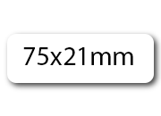 wereinaristea EtichetteAutoadesive aRegistro, 75x21mm(21x75) Carta BIANCO, in foglietti da 130x165, 10 etichette per foglio.