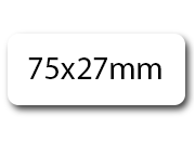 wereinaristea EtichetteAutoadesive aRegistro, 75x27mm(27x75) Carta BIANCO, in foglietti da 130x165, 8 etichette per foglio pla130740d25