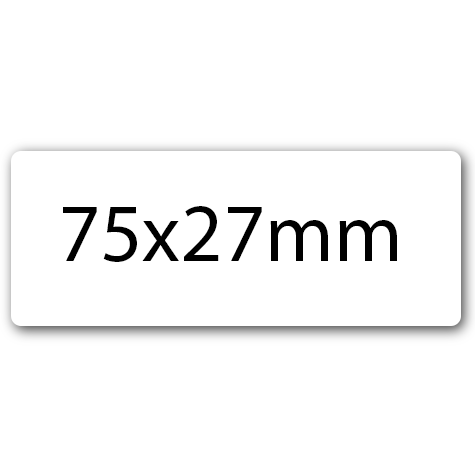 wereinaristea EtichetteAutoadesive aRegistro, 75x27mm(27x75) Carta BIANCO, in foglietti da 130x165, 8 etichette per foglio.
