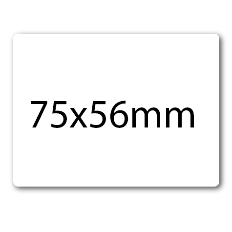 wereinaristea EtichetteAutoadesive aRegistro, 75x56mm(56x75) Carta BIANCO, in foglietti da 130x165, 4 etichette per foglio.
