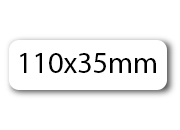 wereinaristea EtichetteAutoadesive aRegistro, 110x35mm(35x110) Carta BIANCO, in foglietti da 130x165, 4 etichette per foglio.