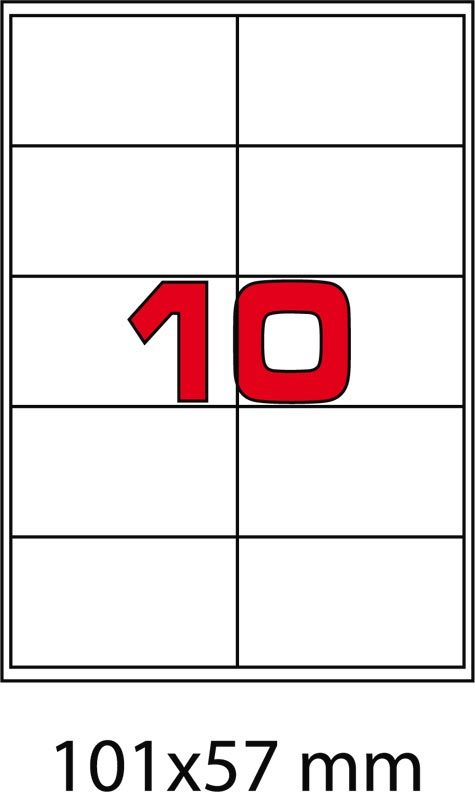 wereinaristea EtichetteAutoadesive, 101x57(57x101mm) Carta VIOLA, adesivo Permanente, angoli a spigolo, per ink-jet, laser e fotocopiatrici, su foglio A4 (210x297mm).