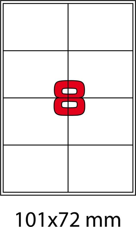 wereinaristea EtichetteAutoadesive, 101x72(72x101mm) Carta MARRONE, adesivo Permanente, angoli a spigolo, per ink-jet, laser e fotocopiatrici, su foglio A4 (210x297mm).