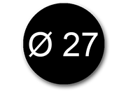 wereinaristea EtichetteAutoadesive aRegistro, diametro 27 NERO, in foglietti da 130x165, 20 etichette per foglio.