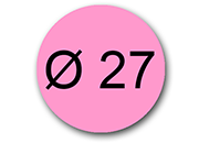 wereinaristea EtichetteAutoadesive aRegistro, diametro 27 ROSA, in foglietti da 130x165, 20 etichette per foglio pla130100RS