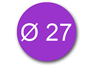 wereinaristea EtichetteAutoadesive aRegistro, diametro 27 VIOLA, in foglietti da 130x165, 20 etichette per foglio.