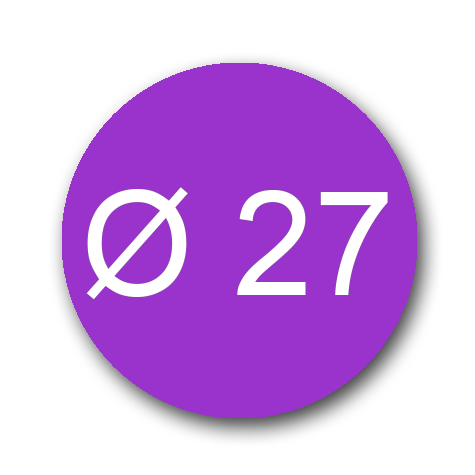 wereinaristea EtichetteAutoadesive aRegistro, diametro 27 VIOLA, in foglietti da 130x165, 20 etichette per foglio.