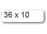 wereinaristea EtichetteAutoadesive. aRegistro . 36x10mm(10x36) Carta BIANCO, in foglietti da 130x165, 40 etichette per foglio.