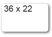 wereinaristea EtichetteAutoadesive, aRegistro, 36x22mm(22x36) Carta BIANCO, in foglietti da 130x165, 20 etichette per foglio pla130420d25