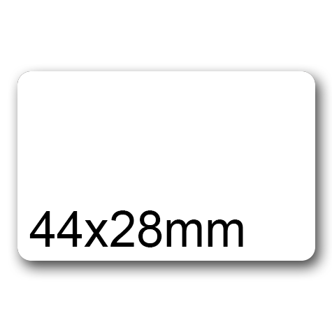 wereinaristea EtichetteAutoadesive, aRegistro, 44x28(28x44) Carta BIANCO, in foglietti da 130x165, 12 etichette per foglio.