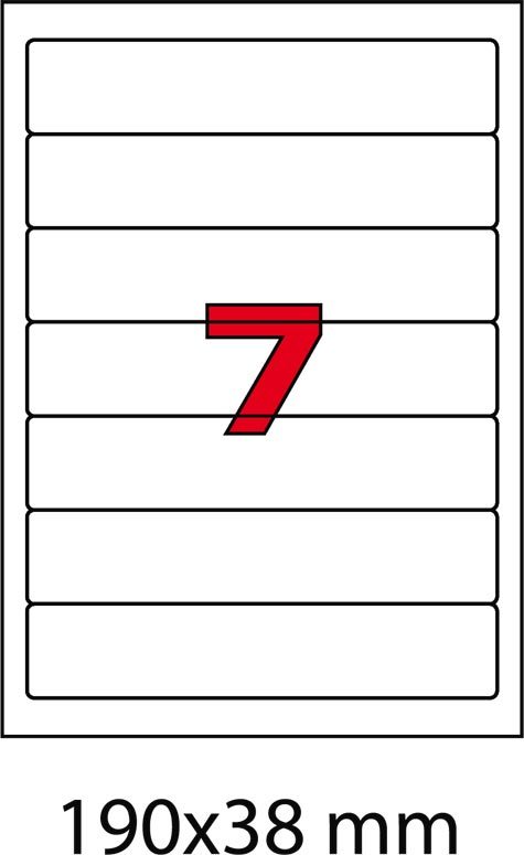 wereinaristea EtichetteAutoadesive, 192x39(39x192mm) Carta NERO, adesivo Permanente, angoli arrotondati, per ink-jet, laser e fotocopiatrici, su foglio A4 (210x297mm).