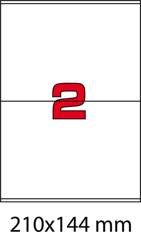 wereinaristea EtichetteAutoadesive, COPRENTE, 210x144(144x210mm) Carta BIANCO, adesivo Permanente, angoli a spigolo, per ink-jet, laser e fotocopiatrici, su foglio A4 (210x297mm).