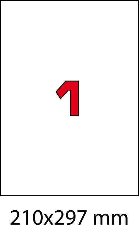 wereinaristea EtichetteAutoadesive, COPRENTE, 210x297(297x210mm) Carta BIANCO, adesivo Permanente, angoli a spigolo, per ink-jet, laser e fotocopiatrici, su foglio A4 (210x297mm).