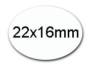 wereinaristea EtichetteAutoadesive POLIESTEREtrasparente, 22x16ovali (16x22mm) TRASPARENTE, adesivo PERMANENTE, per laser e fotocopiatrici, su foglio A4 (210x297mm), resistenti a grasso e umidit.