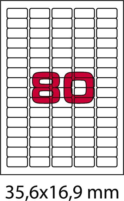 wereinaristea EtichetteAutoadesive, 35,6x16,9(16,9x35,6mm) CartaVIOLA Adesivo permanente, angoli arrotondati, per ink-jet, laser e fotocopiatrici, su foglio A4 (210x297mm).