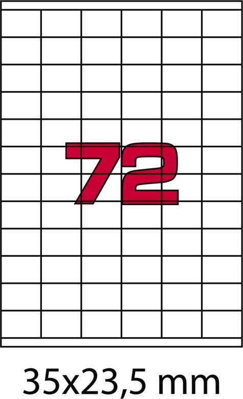 wereinaristea EtichetteAutoadesive, 35x23,5mm(23,5x35) CartaMARRONE Adesivo Permanente, angoli a spigolo, per ink-jet, laser e fotocopiatrici, su foglio A4 (210x297mm).