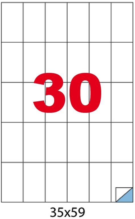 wereinaristea EtichetteAutoadesive, 35x59mm(59x35) CartaVIOLA Adesivo Permanente, angoli a spigolo, per ink-jet, laser e fotocopiatrici, su foglio A4 (210x297mm).