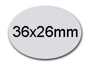 wereinaristea EtichetteAutoadesive COPRENTECartaARGENTO, 36x26ovali (26x36mm) ARGENTO, adesivo PERMANENTE, per laser e fotocopiatrici, su foglio A4 (210x297mm).