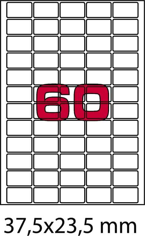 wereinaristea EtichetteAutoadesive, 37,5x23,5(23,5x37,5mm) CartaROSA ROSA, adesivo Permanente, angoli arrotondati, per ink-jet, laser e fotocopiatrici, su foglio A4 (210x297mm).