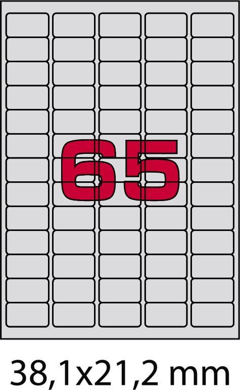 wereinaristea EtichetteAutoadesive COPRENTE, 38,1x21,2(21,2x38,1mm) CartaARGENTO Adesivo Permanente, angoli arrotondati, per ink-jet, laser e fotocopiatrici, su foglio A4 (210x297mm).