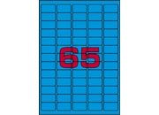 wereinaristea EtichetteAutoadesive, 38x21,2(21,2x38mm) CartaAZZURRA AZZURRO, adesivo Permanente, angoli a spigolo, per ink-jet, laser e fotocopiatrici, su foglio A4 (210x297mm) bra2984AZ