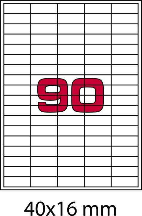 wereinaristea EtichetteAutoadesive, 40x16(16x40mm) CartaROSA ROSA, adesivo Permanente, angoli a spigolo, per ink-jet, laser e fotocopiatrici, su foglio A4 (210x297mm).