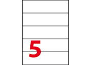 wereinaristea Etichette autoadesive, in carta, 42x148,5mm (148,5x42mm) BIANCO, adesivo PERMANENTE, angoli a spigolo, per ink-jet, laser e fotocopiatrici, su foglio A5 (148x210mm) BRA3002d2