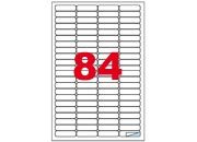 wereinaristea EtichetteAutoadesive, PoliestereBiancoLucido, 46x11(11x46mm) BIANCO LUCIDO, adesivo PERMANENTE, angoli arrotondati, per ink-jet, su foglio A4 (210x297mm) sog220JWGPA405