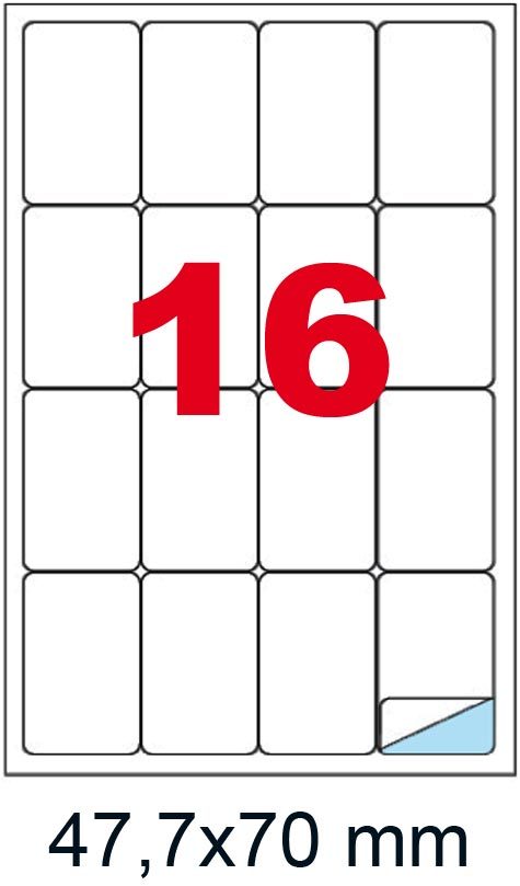 wereinaristea EtichetteAutoadesive, 47,7x70(70x47,7mm) Carta ARANCIONE, adesivo Permanente, angoli arrotondati, per ink-jet, laser e fotocopiatrici, su foglio A4 (210x297mm).