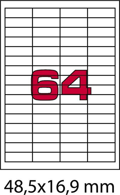 wereinaristea EtichetteAutoadesive, 48,5x17(17x48,5mm) Carta AZZURRO, adesivo Permanente, angoli a spigolo, per ink-jet, laser e fotocopiatrici, su foglio A4 (210x297mm).