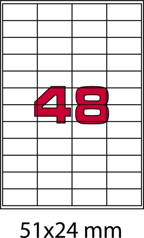 wereinaristea EtichetteAutoadesive, COPRENTE, 51x24(24x51mm) Carta BIANCO, adesivo Permanente, angoli a spigolo, per ink-jet, laser e fotocopiatrici, su foglio A4 (210x297mm).