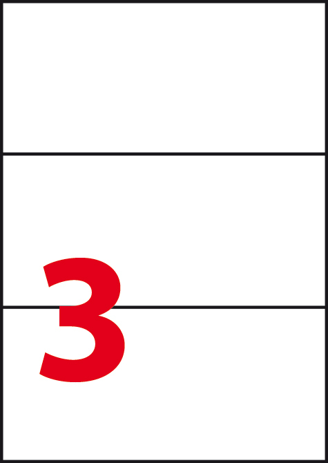 wereinaristea Etichette autoadesive, in carta, 70x297mm (297x70mm) BIANCO, adesivo Permanente, angoli a spigolo, per ink-jet, laser e fotocopiatrici, su foglio A5 (148x210mm).