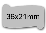 wereinaristea EtichetteAutoadesive POLIESTERECartaARGENTO, 36x21sagomate (21x36mm) ARGENTO, adesivo PERMANENTE, per ink-jet, su foglio A4 (210x297mm).