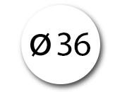 wereinaristea EtichetteAutoadesive aRegistro, diametro 36 BIANCO, in foglietti da 130x165, 12 etichette per foglio pla130120