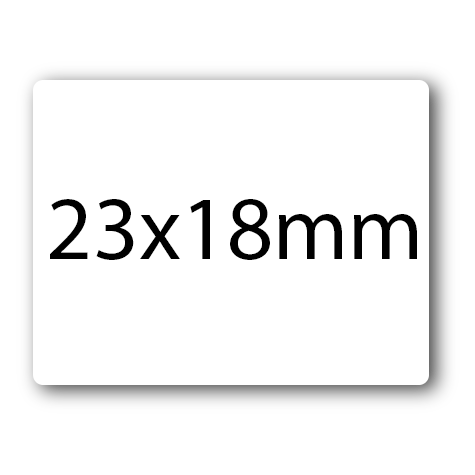 wereinaristea EtichetteAutoadesive . aRegistro . 23x18mm(18x23) BIANCO, in foglietti da 130x165, 36 etichette per foglio.