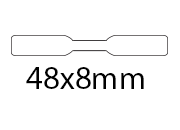 wereinaristea EtichetteAutoadesive aRegistro, 48x08mm(8x48) Carta BIANCO, in foglietti da 130x165, 36 etichette per foglio pla130520d25