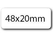 wereinaristea EtichetteAutoadesive aRegistro, 48x20mm(20x48) Carta BIANCO, in foglietti da 130x165, 15 etichette per foglio pla130560d25